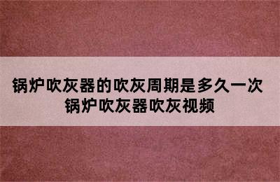 锅炉吹灰器的吹灰周期是多久一次 锅炉吹灰器吹灰视频